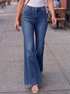 Saodimallsu Womens High Waisted Flare Jeans
