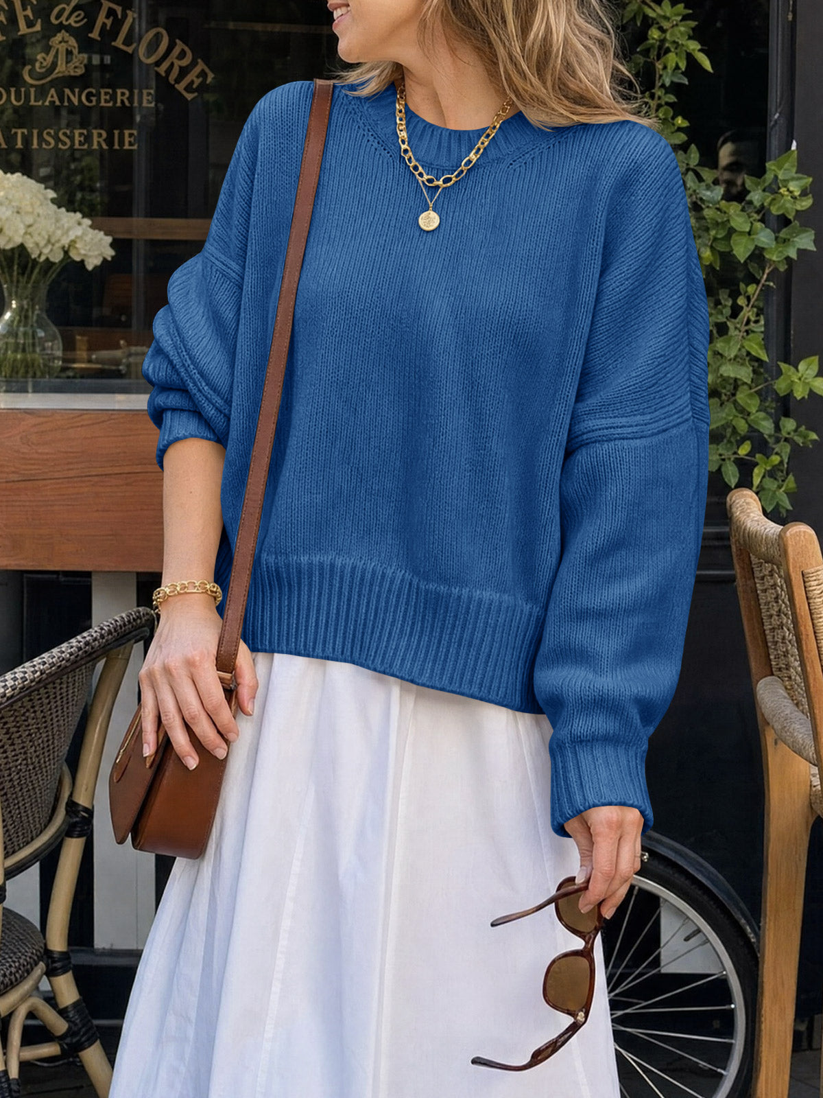 Saodimallsu Womens Oversized Chunky Knit Sweater