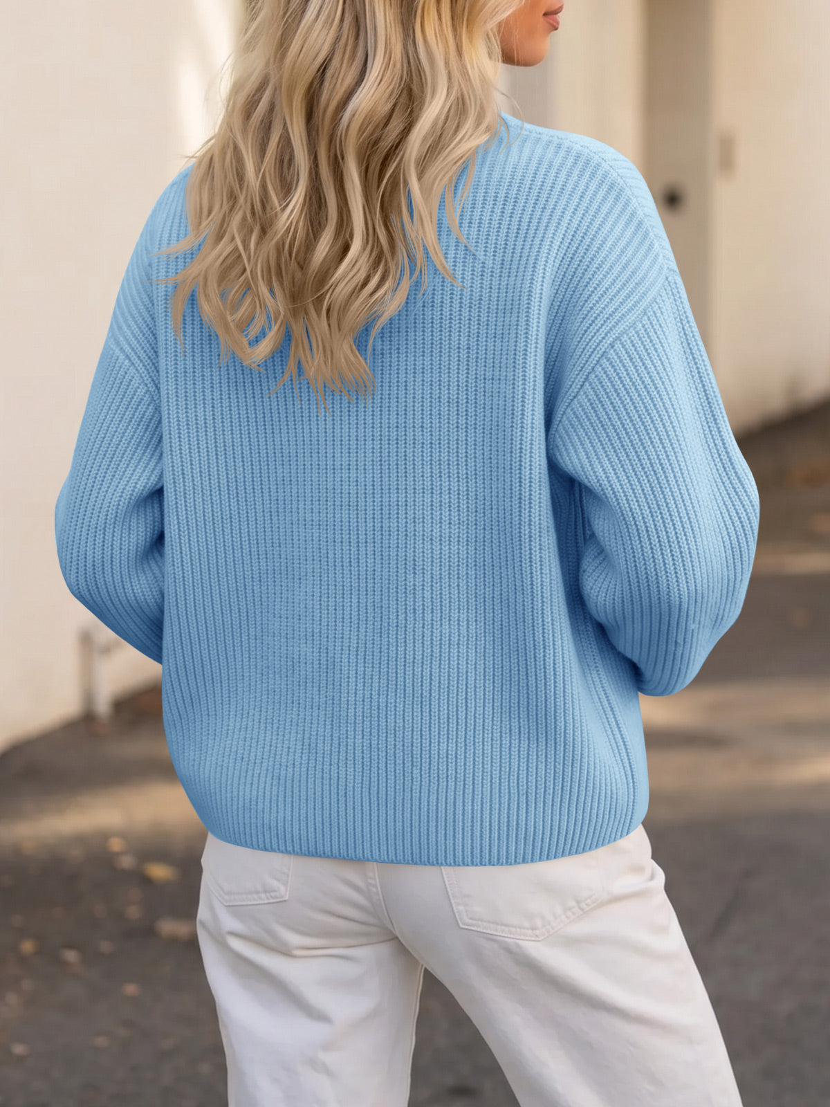Saodimallsu Women Zip Up Chunky Knit Sweater