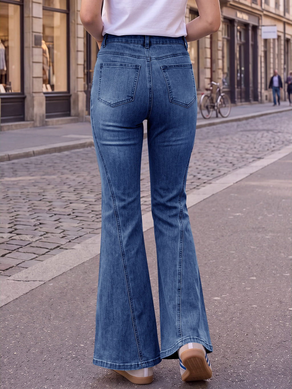 Saodimallsu Womens High Waisted Flare Jeans