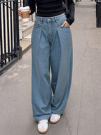 Saodimallsu Womens High Waisted Wide Leg Jeans