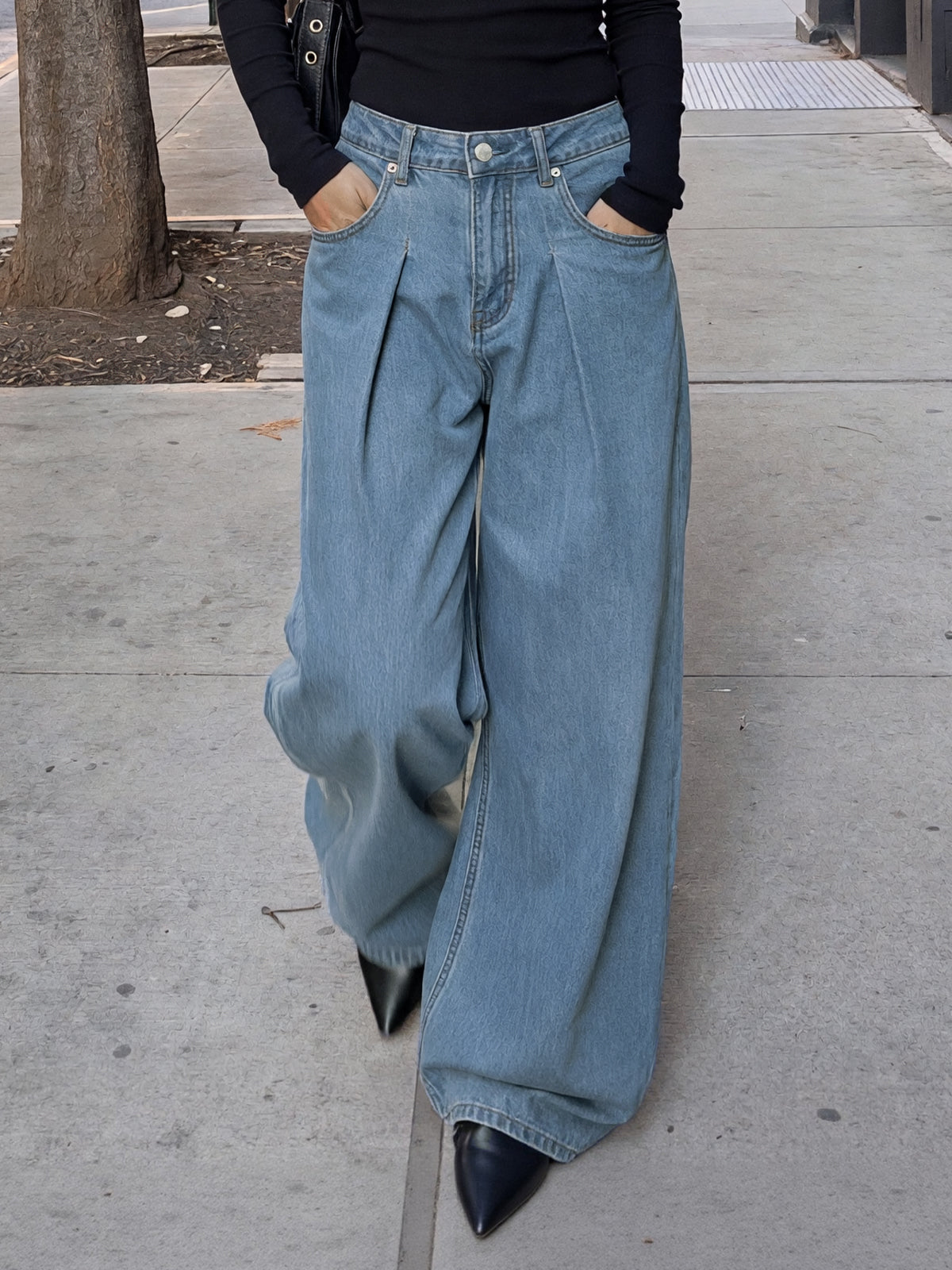 Saodimallsu Womens High Waisted Wide Leg Jeans