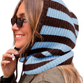 Saodimallsu Women Knit Balaclava Drawstring