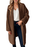 Saodimallsu Brown Womens Long Cardigan