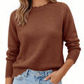 Saodimallsu Womens Long Sleeve Knit Sweater Tops