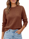 Saodimallsu Womens Long Sleeve Knit Sweater Tops