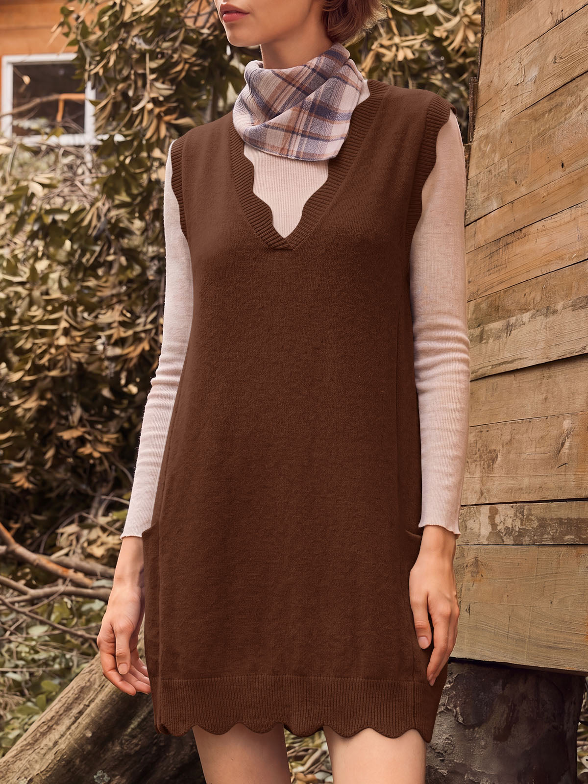 Saodimallsu Women V Neck Sweater Vest
