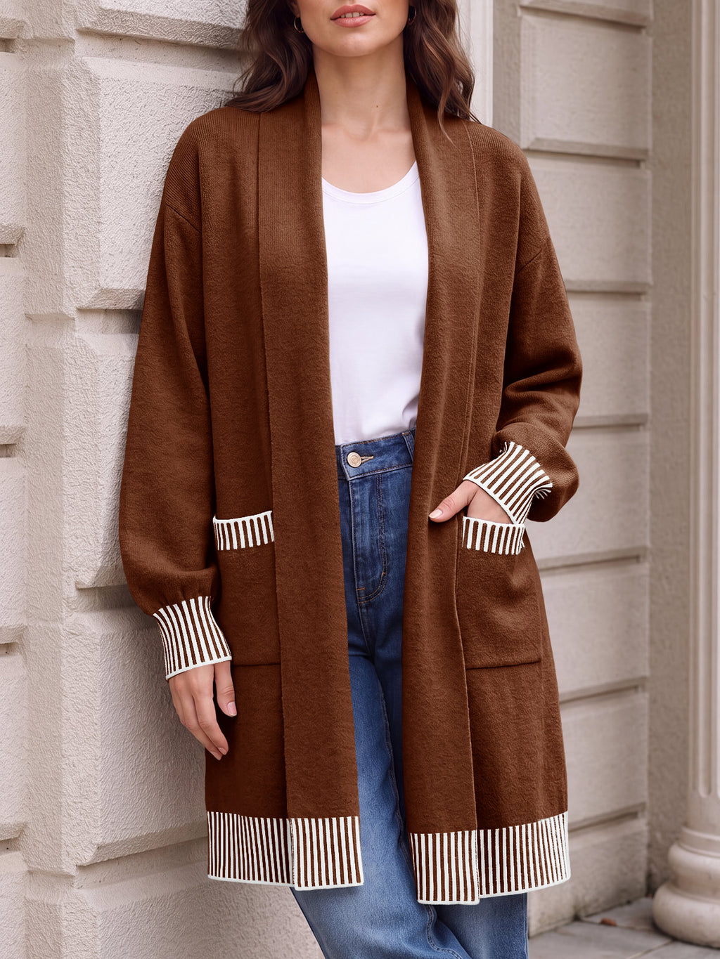 Saodimallsu Womens Fall Oversized Cardigan with Pockets