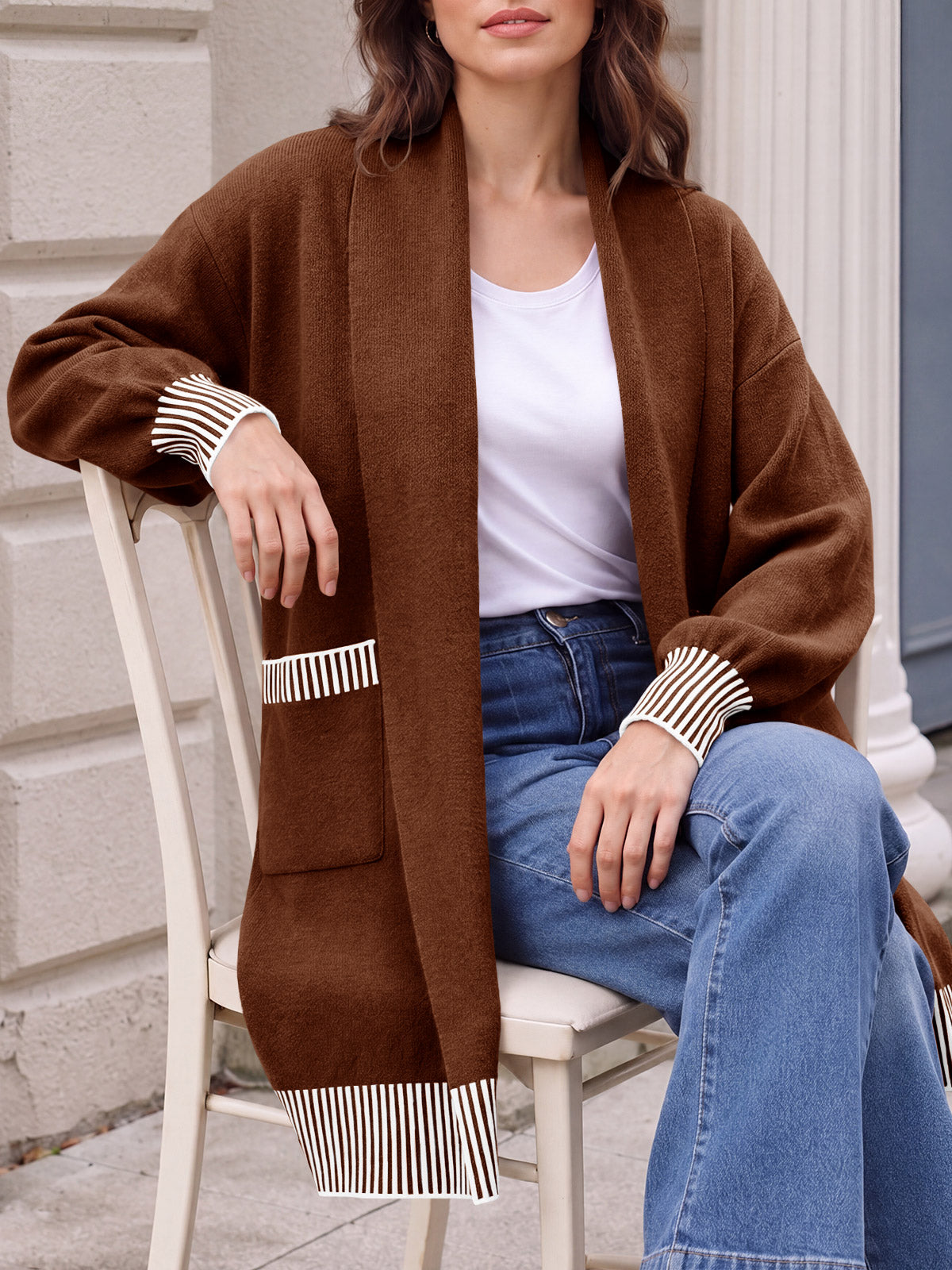 Saodimallsu Womens Fall Oversized Cardigan with Pockets