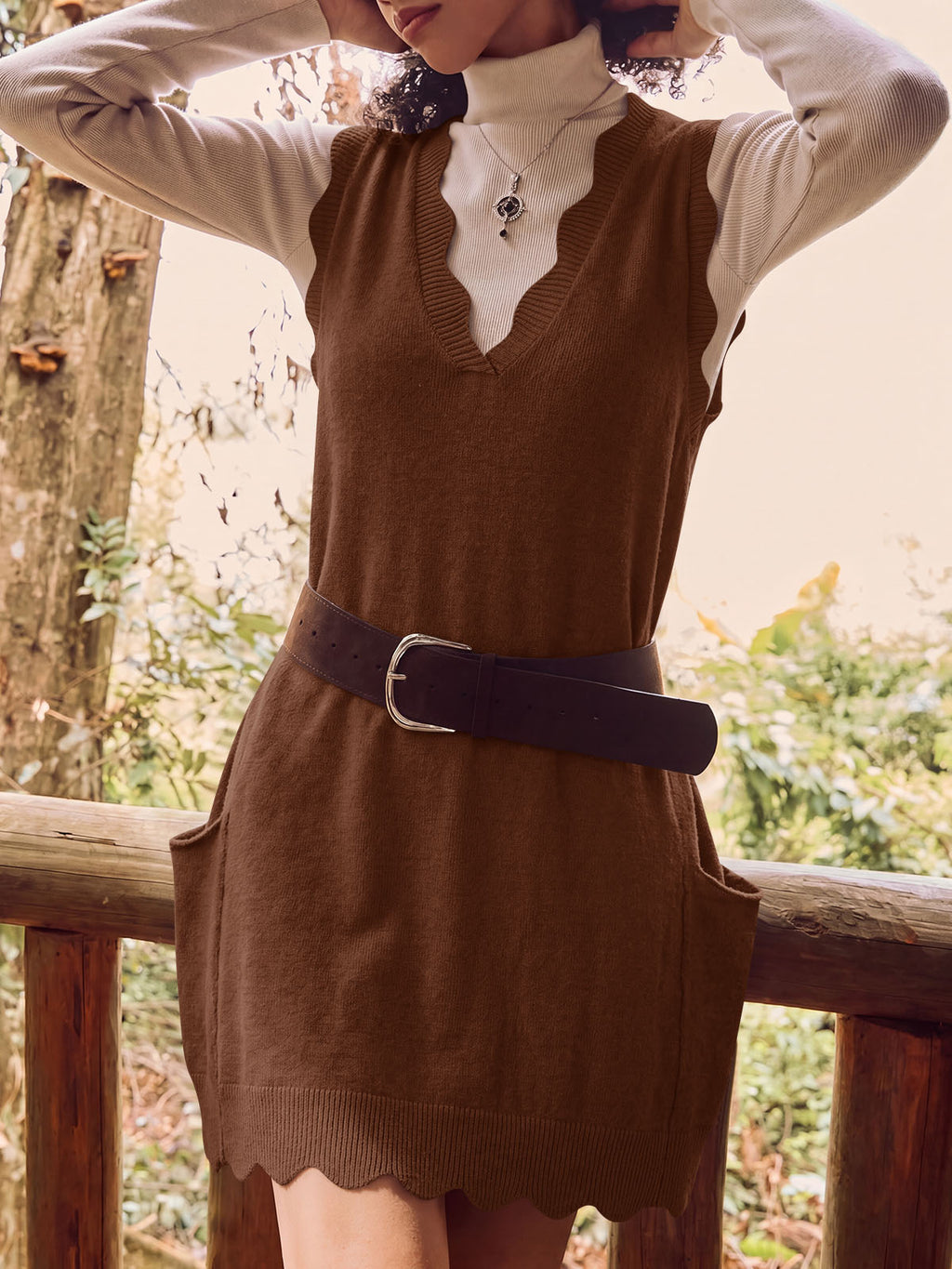 Saodimallsu Women V Neck Sweater Vest