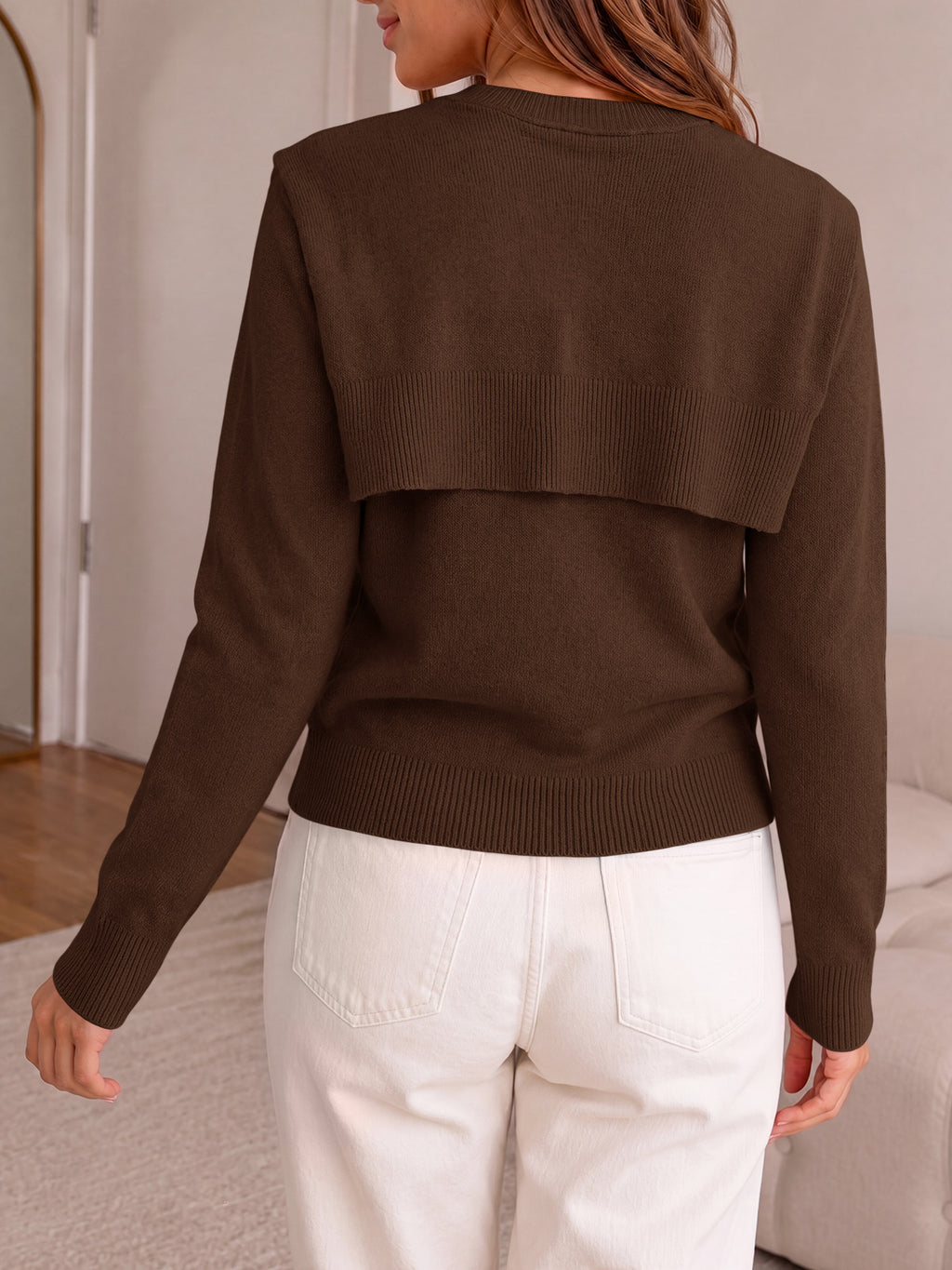 Saodimallsu Women Crew Neck Pullover Sweaters