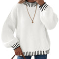 Saodimallsu Womens Chunky Mock Neck Sweater