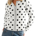 Saodimallsu Womens Polka Dot Button Up Cardigan