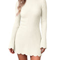 Saodimallsu Womens Ribbed Knit Sweater Dress