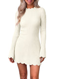 Saodimallsu Womens Ribbed Knit Sweater Dress