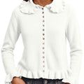 Saodimallsu Womens Ruffle Button Down Cardigan