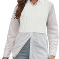 Saodimallsu Womens Cable Knit Sweater Vest