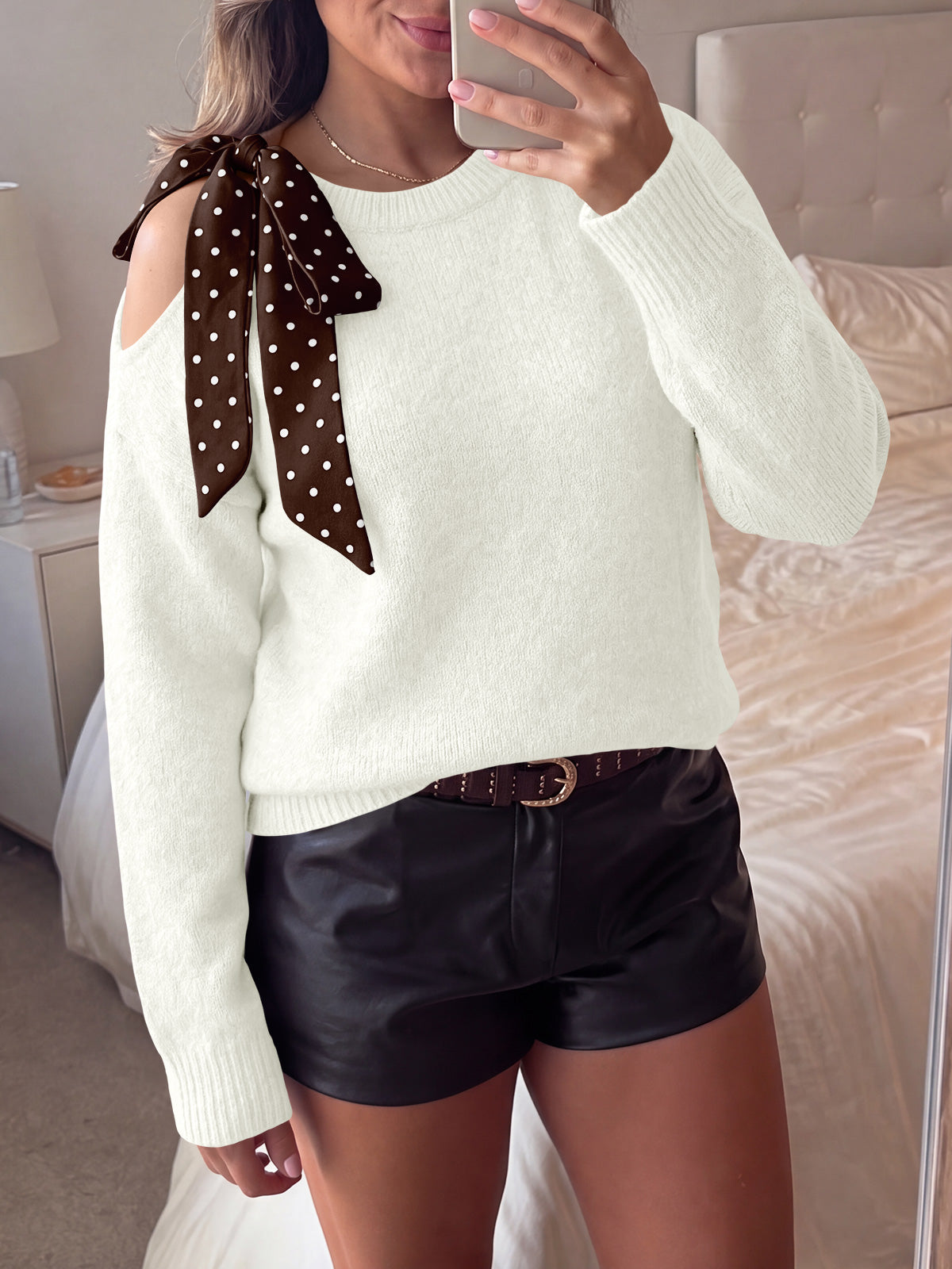 Saodimallsu Womens One Shoulder Sweater Tops
