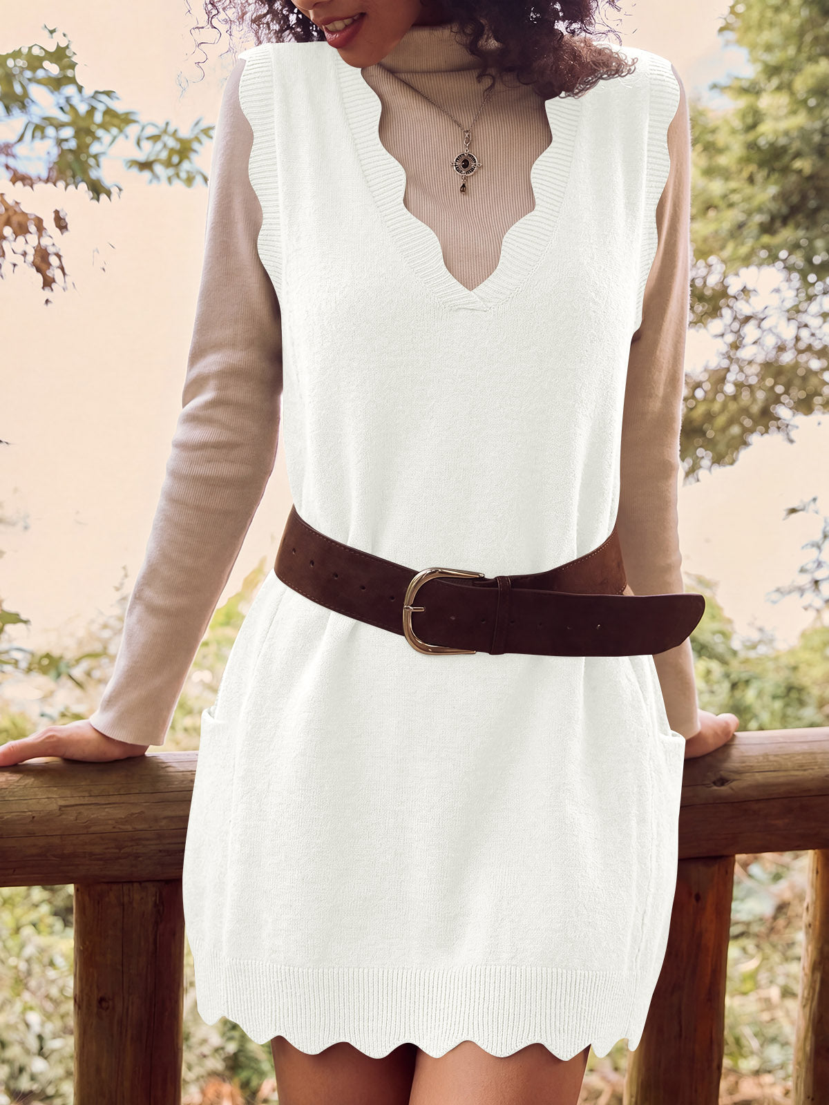 Saodimallsu Women V Neck Sweater Vest