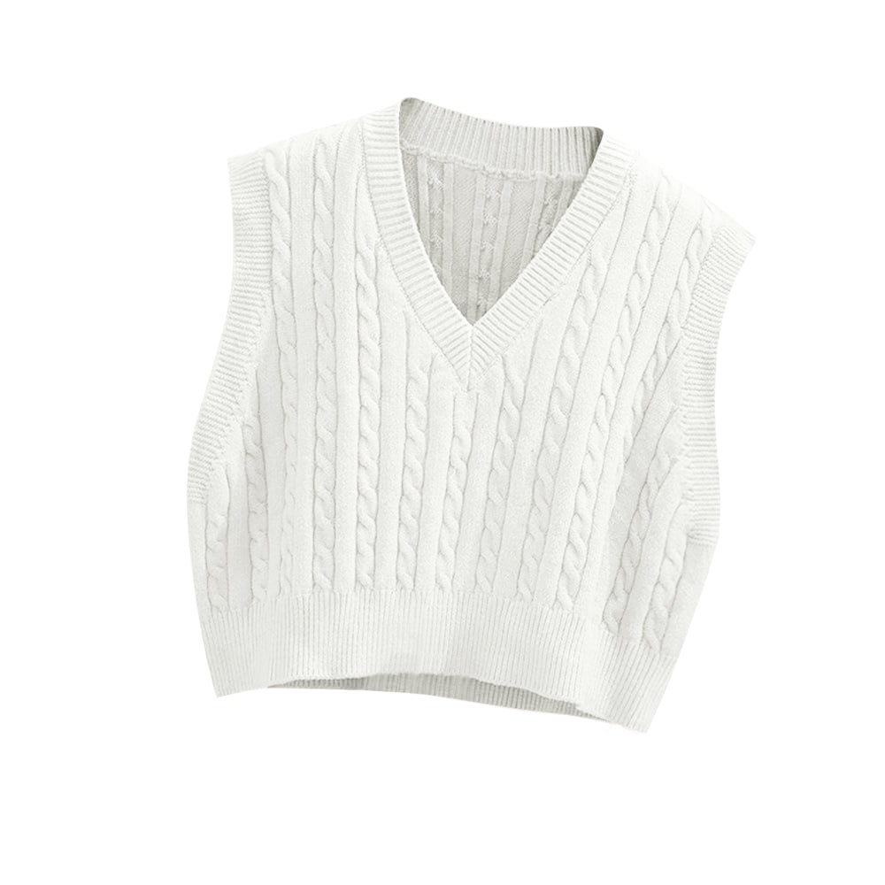 Saodimallsu Womens Cable Knit Sweater Vest