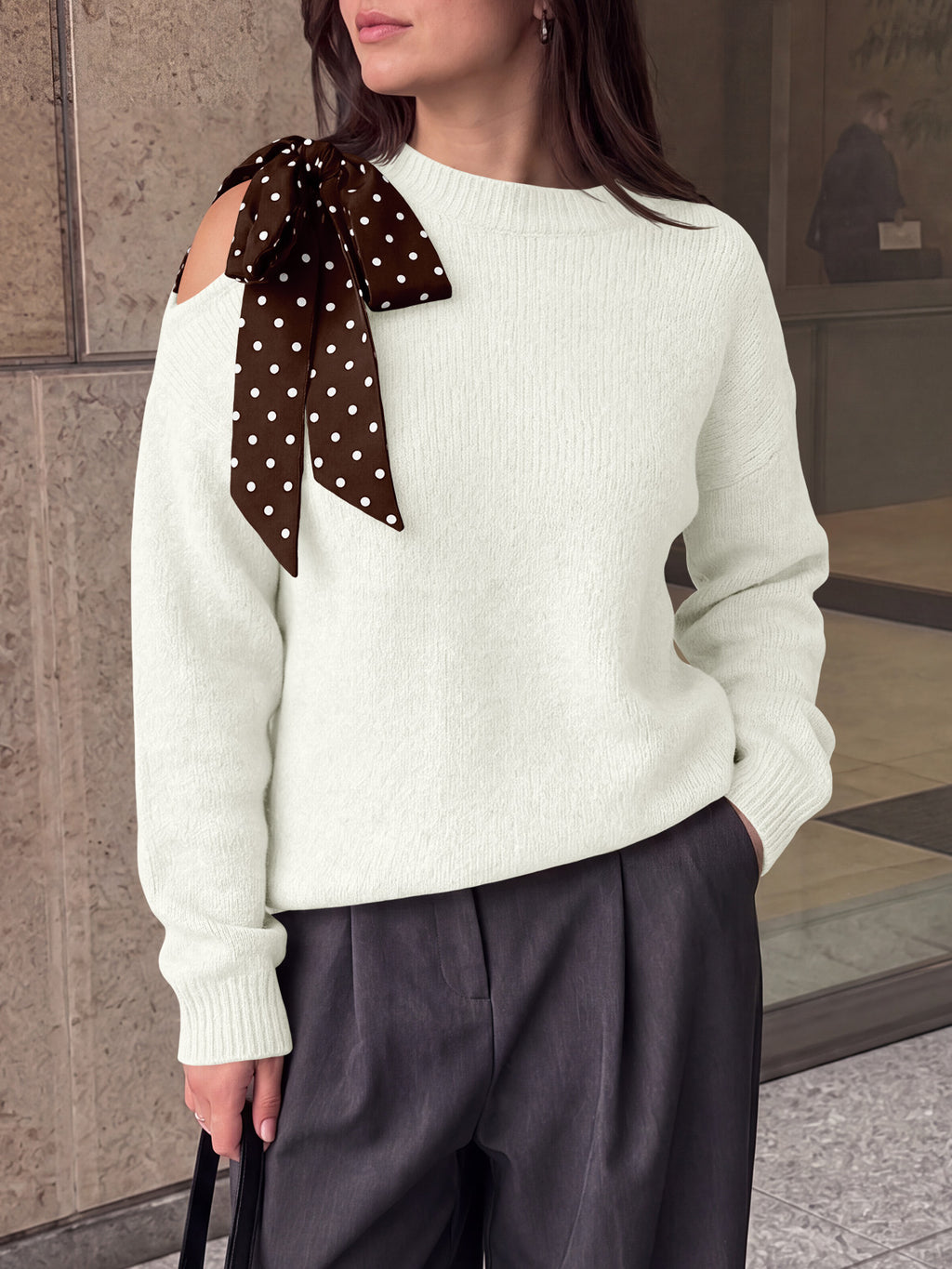 Saodimallsu Womens One Shoulder Sweater Tops
