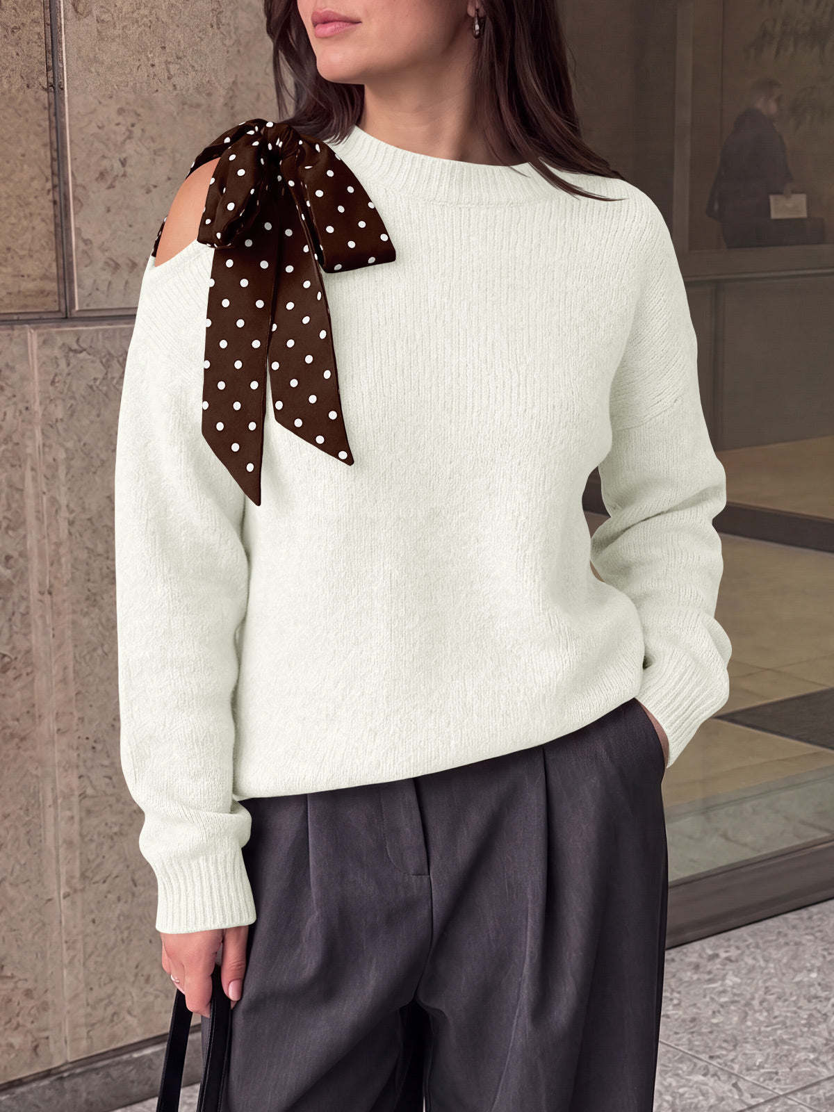 Saodimallsu Womens One Shoulder Sweater Tops