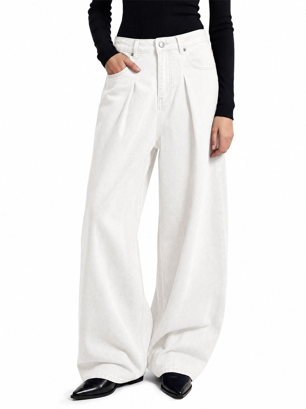 Saodimallsu Womens High Waisted Wide Leg Jeans
