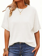 Saodimallsu Womens Oversized Batwing Sleeve Knit Pullover