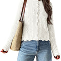 Saodimallsu Womens Crochet Cotton Knit Cardigans