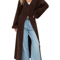 Saodimallsu Womens Oversized Long Button Up Cardigan