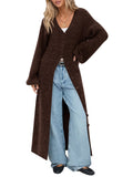 Saodimallsu Womens Oversized Long Button Up Cardigan