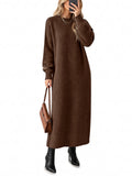 Saodimallsu Women Long Sleeve Maxi Sweater Dress