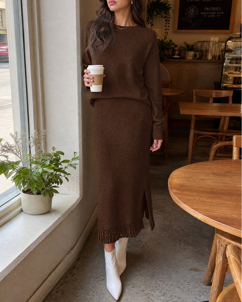 Saodimallsu Women Sweater Dress Set