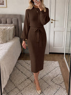 Saodimallsu Womens Ribbed Knit Sweater Dress