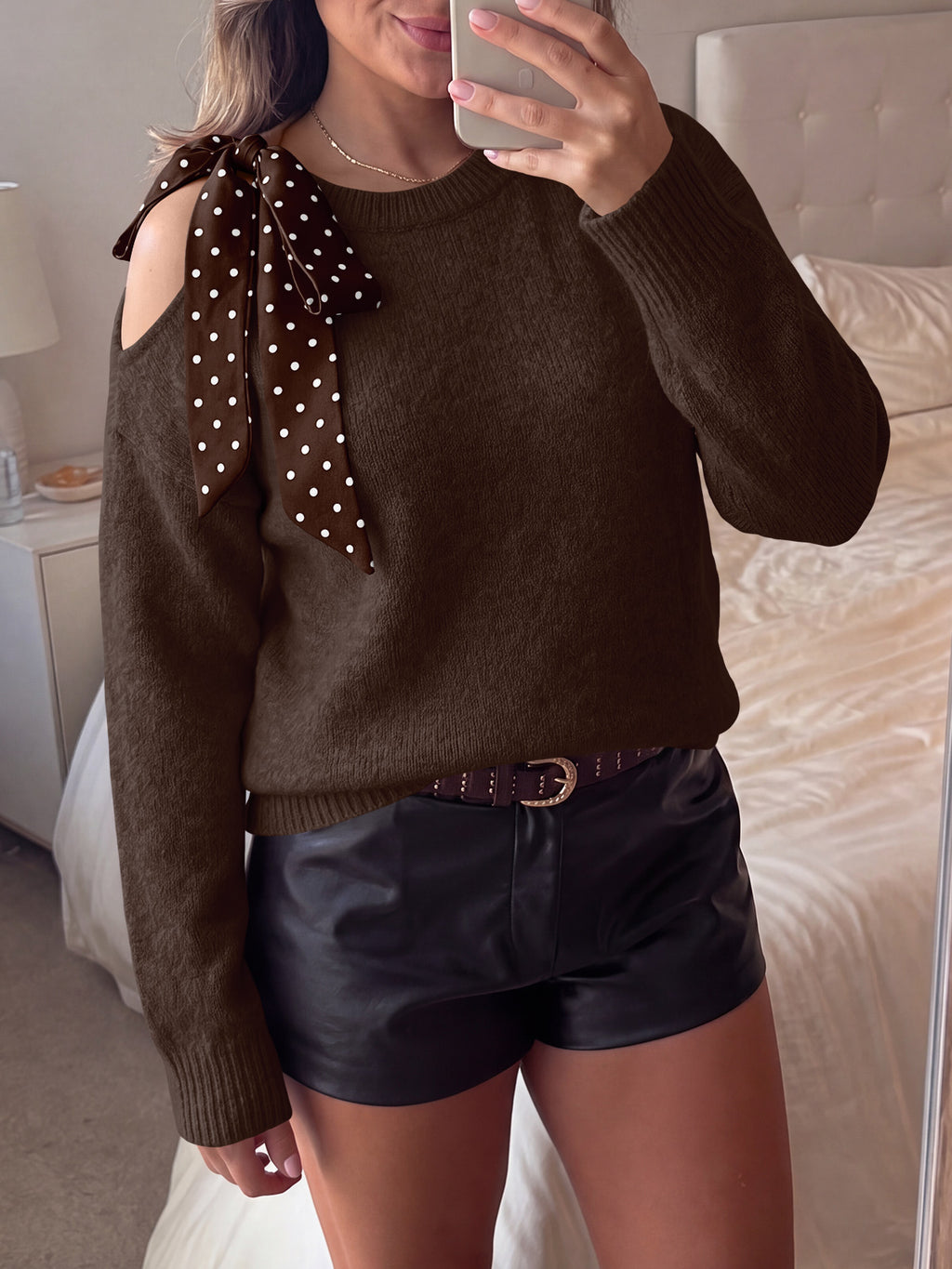Saodimallsu Womens One Shoulder Sweater Tops