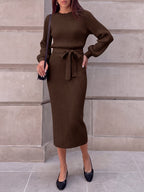 Saodimallsu Womens Ribbed Knit Sweater Dress