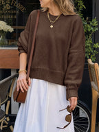 Saodimallsu Womens Oversized Chunky Knit Sweater