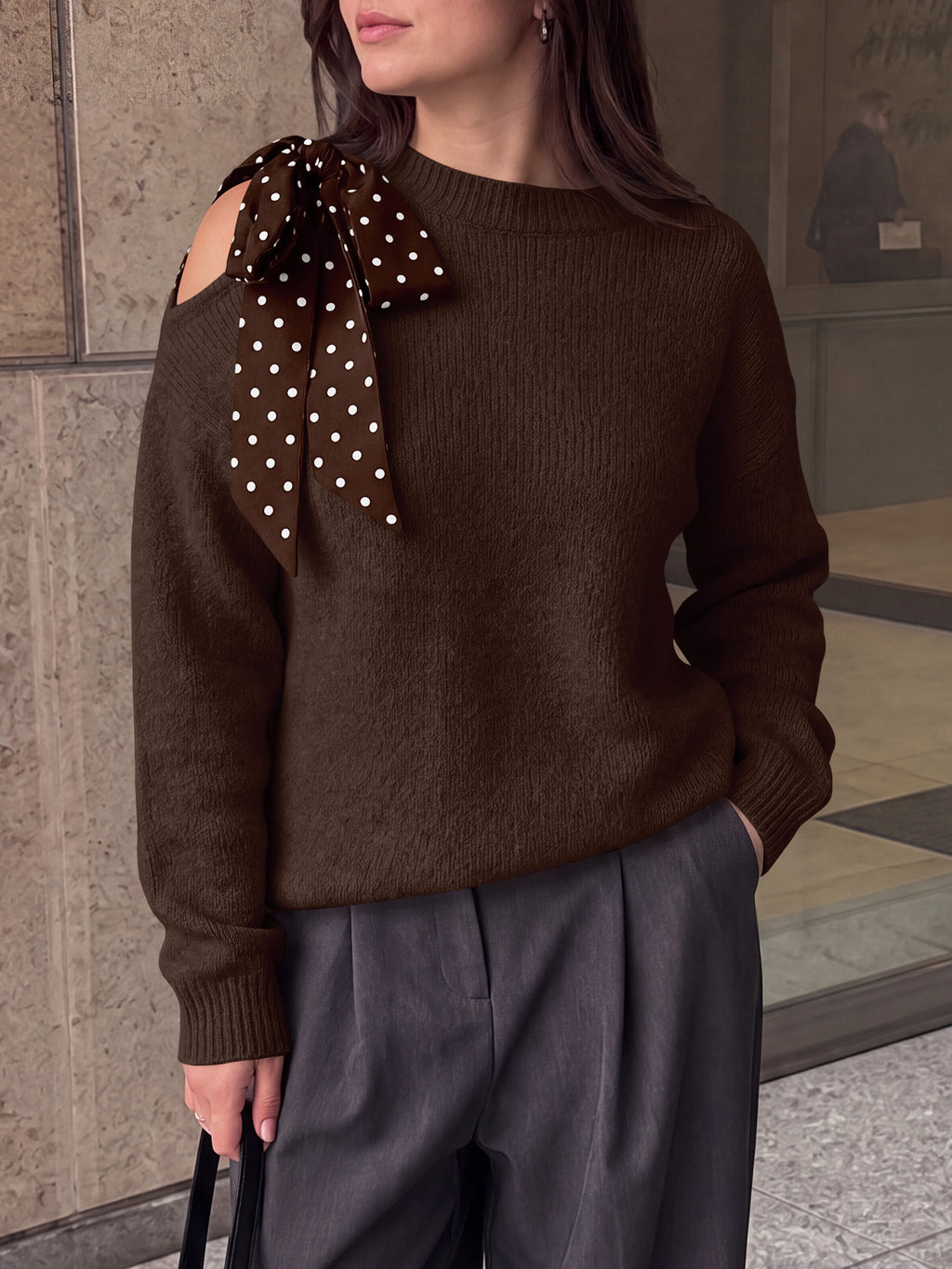 Saodimallsu Womens One Shoulder Sweater Tops