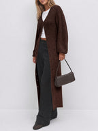 Saodimallsu Womens Oversized Long Button Up Cardigan