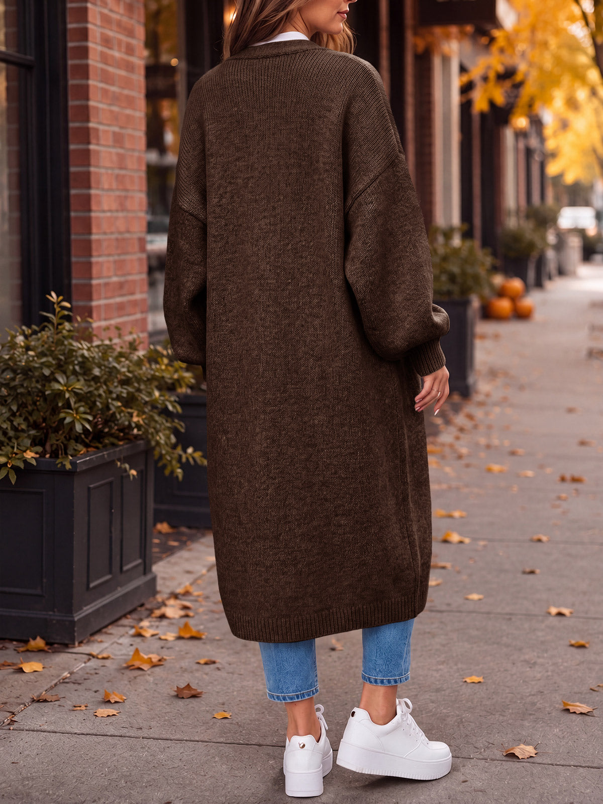 Saodimallsu Womens Oversized Open Front Cardigan