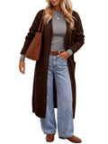 Saodimallsu Women Long Open Front Knit Cardigan Duster