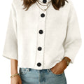 Saodimallsu Womens Short Sleeve Button Down Cardigan