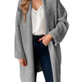 Saodimallsu Dark gray Womens Long Cardigan