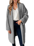 Saodimallsu Dark gray Womens Long Cardigan