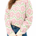 Saodimallsu Women Floral Knit Sweaters