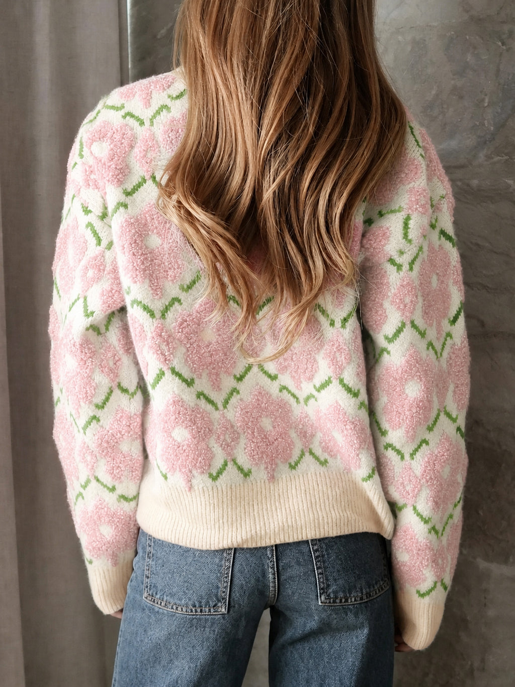 Saodimallsu Women Floral Knit Sweaters