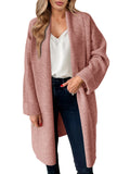Saodimallsu Pink Womens Long Cardigan