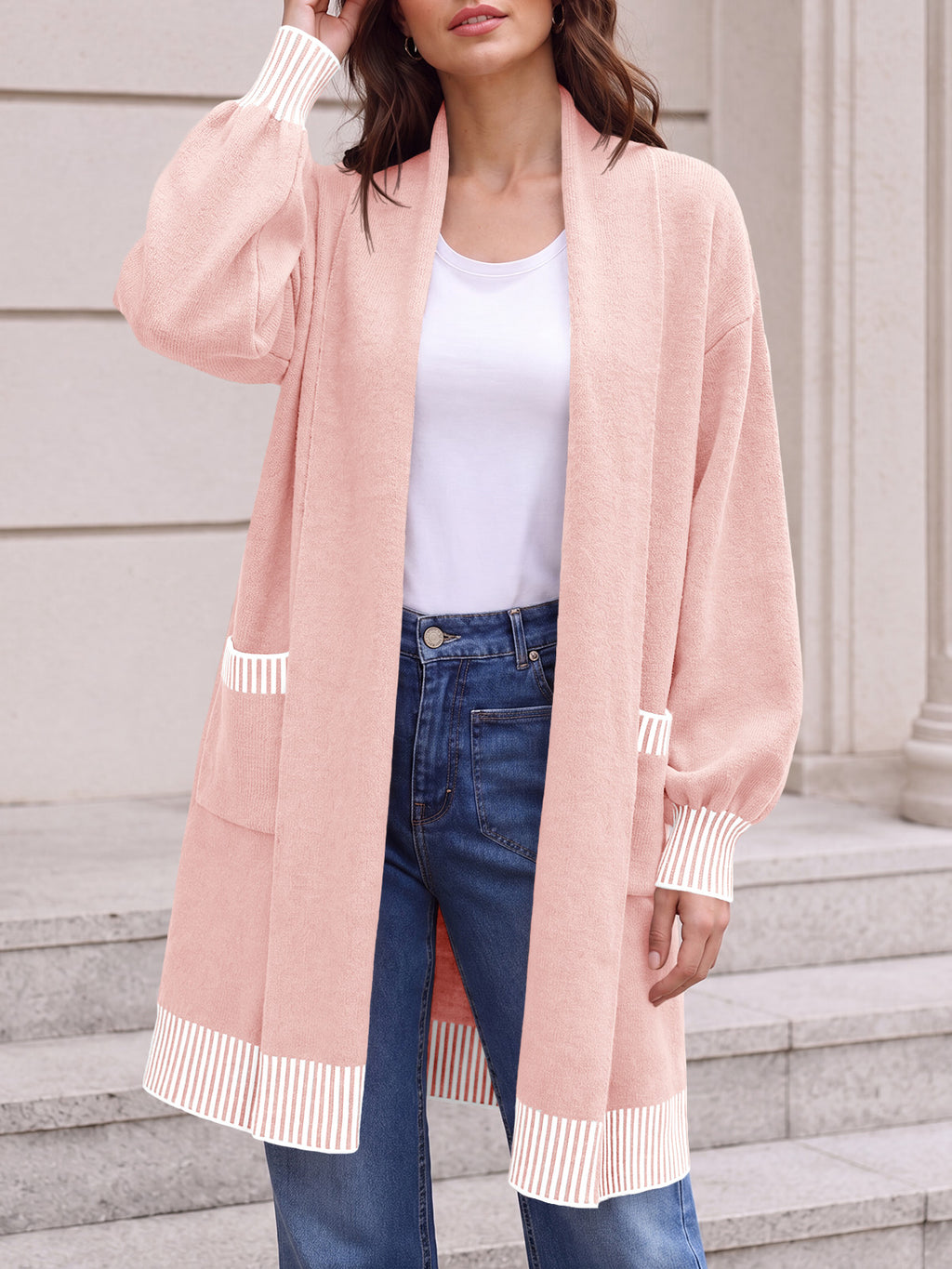 Saodimallsu Womens Fall Oversized Cardigan with Pockets
