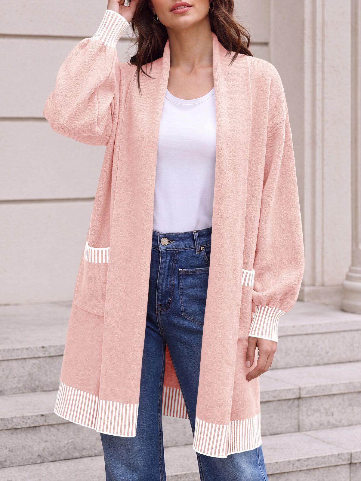 Saodimallsu Womens Fall Oversized Cardigan with Pockets