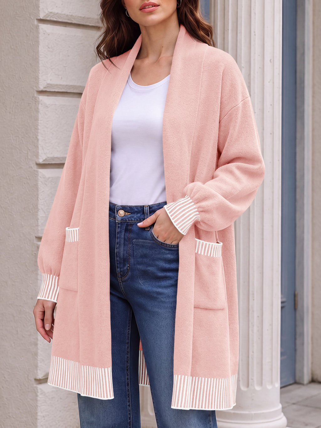 Saodimallsu Womens Fall Oversized Cardigan with Pockets